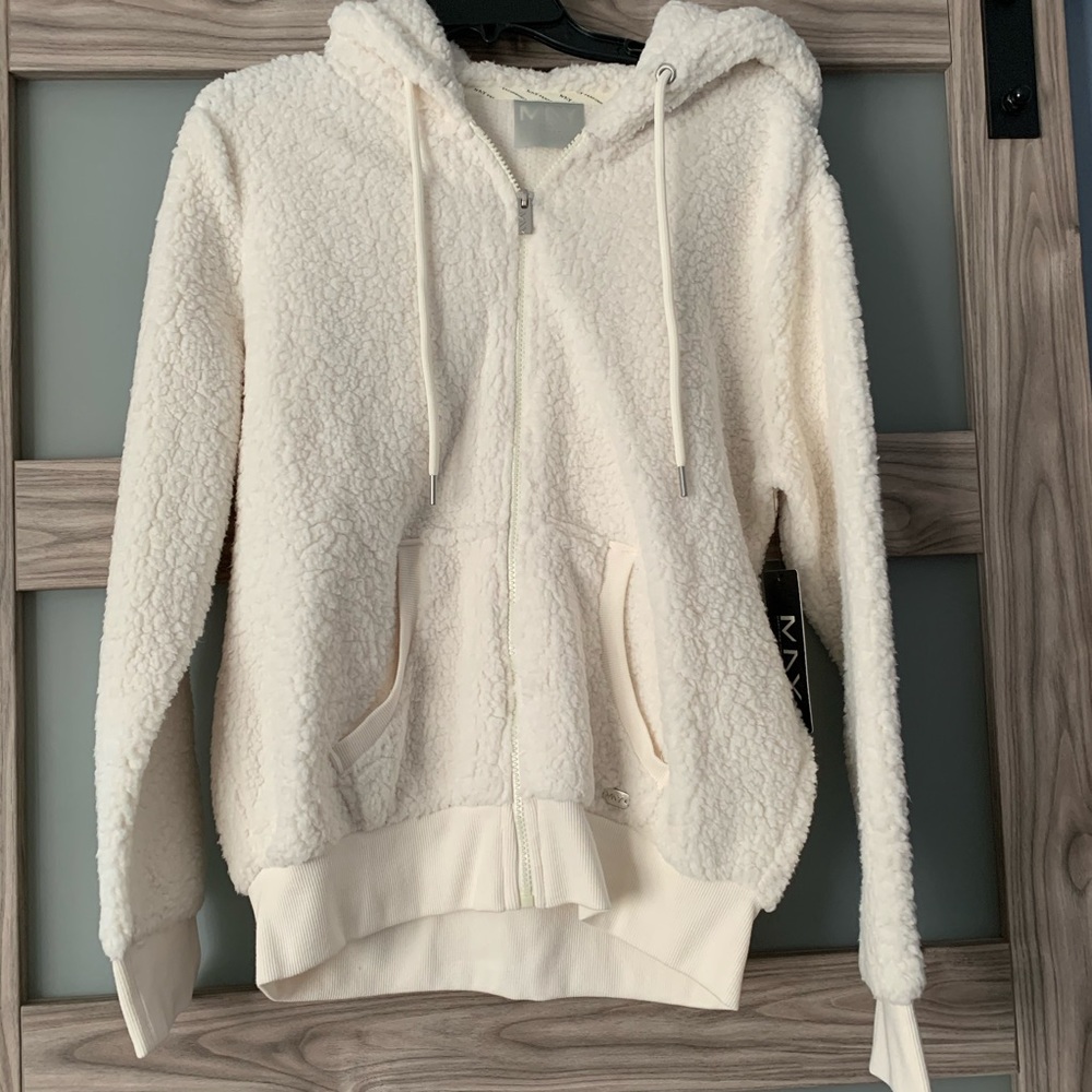 NWT Sz L soft and cozy MNY fleece hoodie